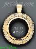 14K Gold Bezel Coin Charm Pendant