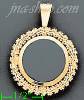 14K Gold Bezel Coin Charm Pendant