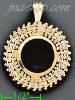 14K Gold Bezel Coin Charm Pendant