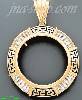 14K Gold Bezel Coin Charm Pendant