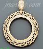 14K Gold Bezel Coin Charm Pendant