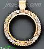 14K Gold Bezel Coin Charm Pendant