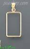 14K Gold Bezel Coin Charm Pendant