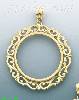 14K Gold 50 Peso Bezel Coin Charm Pendant