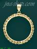 14K Gold 60 Peso Bezel Coin Charm Pendant