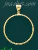 14K Gold 61 Peso Bezel Coin Charm Pendant