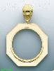 14K Gold 51 Peso Bezel Coin Charm Pendant