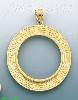 14K Gold 52 Peso Bezel Coin Charm Pendant