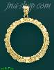 14K Gold 58 Peso Bezel Coin Charm Pendant