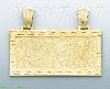 14K Gold Name Plate Charm Pendant