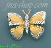 14K Gold Butterfly Brooch Pin