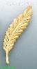 14K Gold Feather Brooch Pin