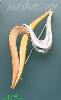 14K Gold Curved Design Brooch Pin
