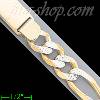 14K Gold Italian Chain ID Bracelet