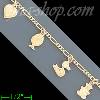 14K Gold Italian Charm Bracelet