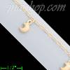 14K Gold Moons Charm Anklet 10"