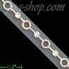 14K Gold 3Color Fancy CZ Bracelet