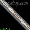 14K Gold 3Color Fancy CZ Bracelet