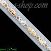 14K Gold 3Color Fancy CZ Bracelet