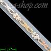 14K Gold 3Color Fancy CZ Bracelet