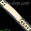 14K Gold Stamp Link ID Bracelet