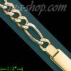 14K Gold Italian Chain ID Bracelet