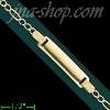 14K Gold Italian Chain ID Bracelet