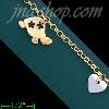 14K Gold Charm Bracelet 7