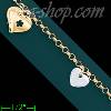14K Gold Charm Bracelet 7