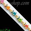 14K Gold Enamel Charm Bracelet