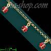 14K Gold Enamel Charm Bracelet