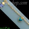 14K Gold Enamel Charm Bracelet