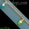 14K Gold Enamel Charm Bracelet