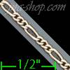 14K Gold Figaro 3+1 Chain 18" 2mm