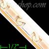 14K Gold Valentino 3Color Chain 8" 5.6mm