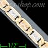 14K Gold Valentino DC 3Color Chain 20" 5.6mm