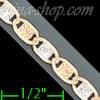 14K Gold Valentino DC 3Color Chain 22" 3.6mm