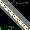 14K Gold Valentino DC 3Color Chain 22" 2.6mm