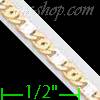 14K Gold Bar Link Chain 24" 2.5mm