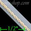 14K Gold Solid Rope DC Chain 16" 1.5mm