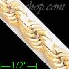 14K Gold Solid Rope DC Chain 26" 8mm