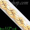 14K Gold Solid Rope DC Chain 22" 7mm