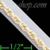 14K Gold Solid Rope DC Chain 18" 3mm