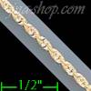 14K Gold Nugget Rope Chain 24" 2mm