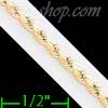 14K Gold Hollow Rope DC Chain 20" 2.5mm