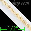 14K Gold Hollow Rope DC Chain 20" 2mm