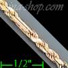 14K Gold Figarope Chain 24" 3mm