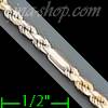 14K Gold Figarope Chain 24" 2.5mm