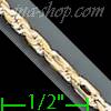 14K Gold Da-Vinci Rope Chain 24" 2mm