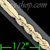 14K Gold Open Figarope Chain 18" 3mm